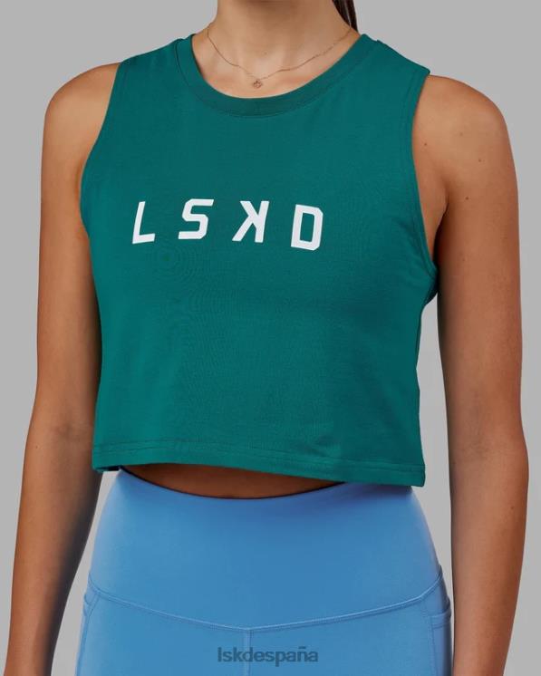 LSKD mujer tanque ágil flxcotton - lago profundo 8T6NZ157 vestir