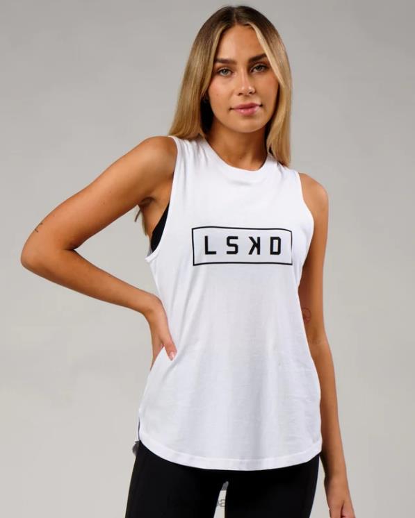 LSKD mujer tanque luna - blanco-negro 8T6NZ133 vestir
