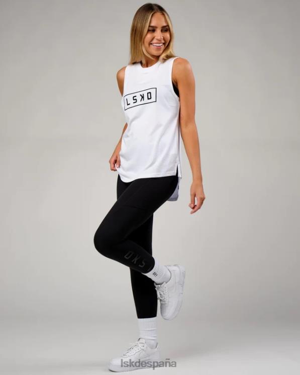 LSKD mujer tanque luna - blanco-negro 8T6NZ133 vestir