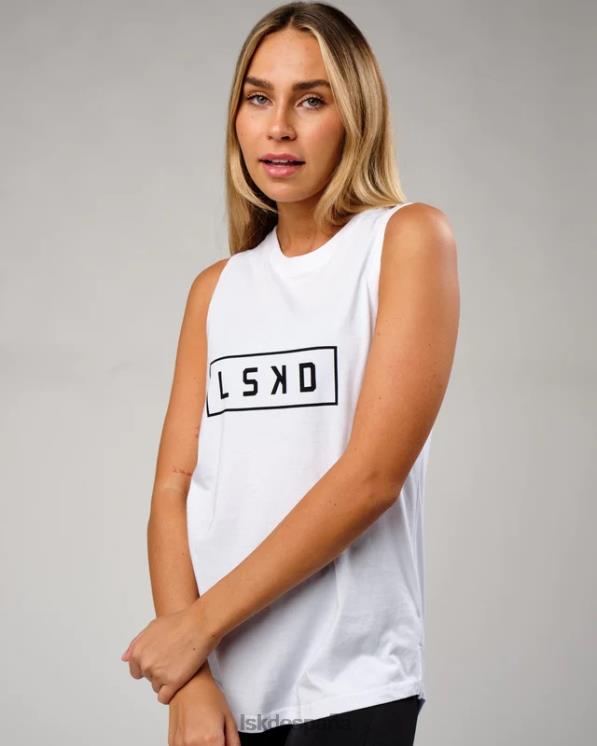 LSKD mujer tanque luna - blanco-negro 8T6NZ133 vestir