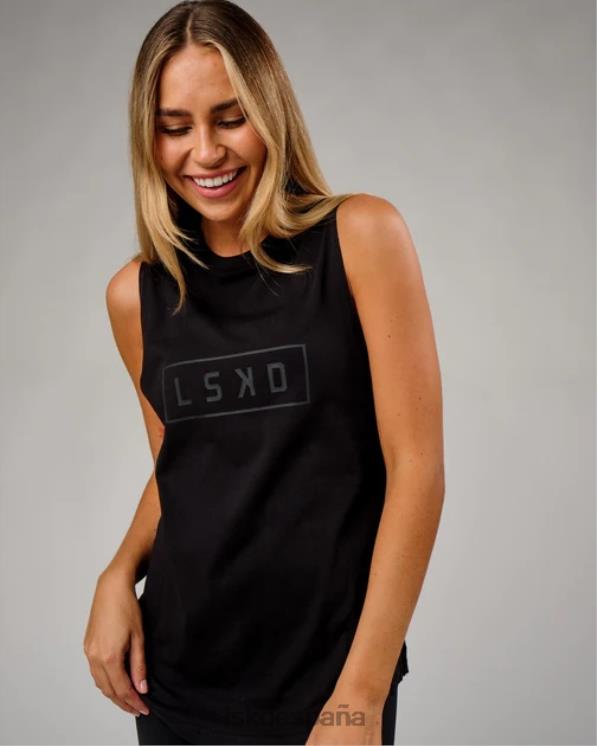LSKD mujer tanque luna - negro-negro 8T6NZ173 vestir