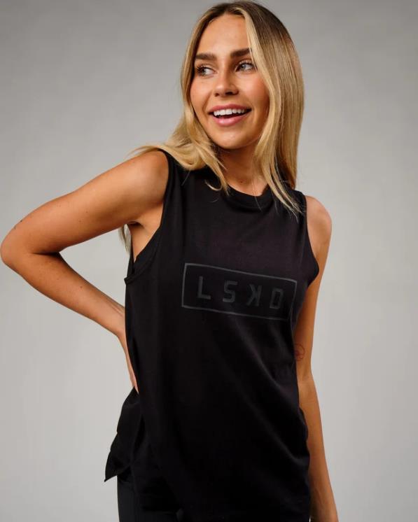 LSKD mujer tanque luna - negro-negro 8T6NZ173 vestir