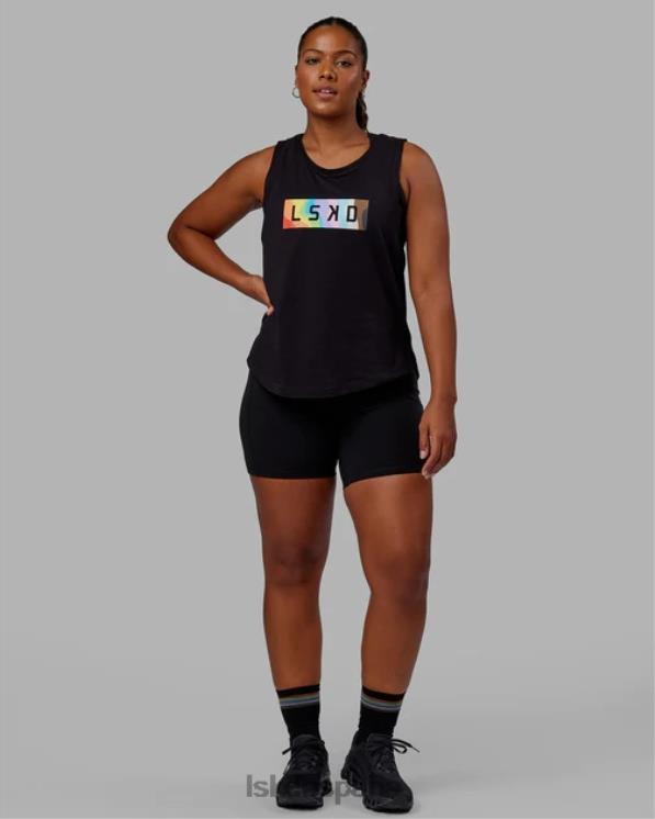 LSKD mujer tanque luna - orgullo-negro 8T6NZ140 vestir