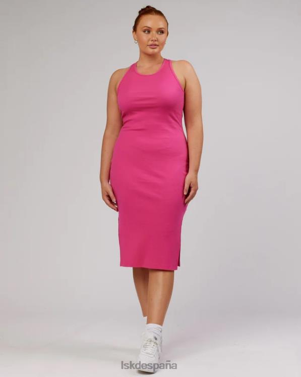 LSKD mujer vestido sin mangas de canalé ella - magenta 8T6NZ500 vestir
