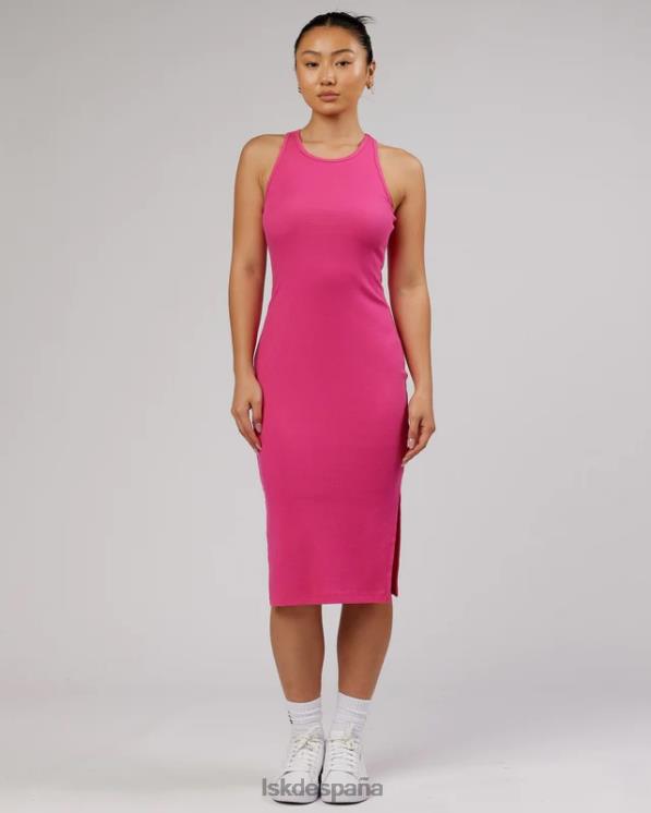 LSKD mujer vestido sin mangas de canalé ella - magenta 8T6NZ500 vestir