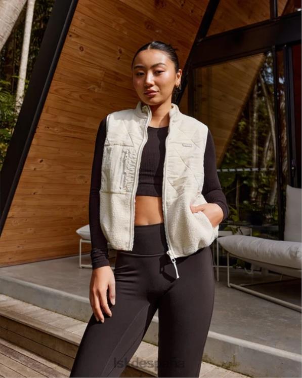 LSKD mujer chaleco acolchado con pico - hueso 8T6NZ476 vestir