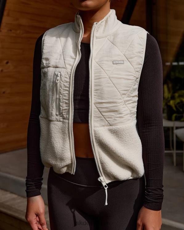 LSKD mujer chaleco acolchado con pico - hueso 8T6NZ476 vestir