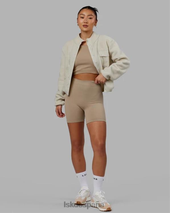 LSKD mujer chaqueta polar alpina - hueso 8T6NZ464 vestir