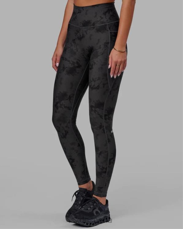 LSKD mujer Legging largo fusion - teñido anudado negro 8T6NZ599 vestir