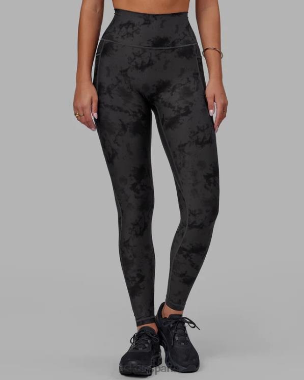 LSKD mujer Legging largo fusion - teñido anudado negro 8T6NZ599 vestir
