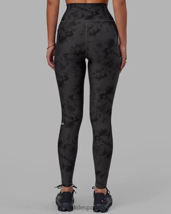 LSKD mujer Legging largo fusion - teñido anudado negro 8T6NZ599 vestir