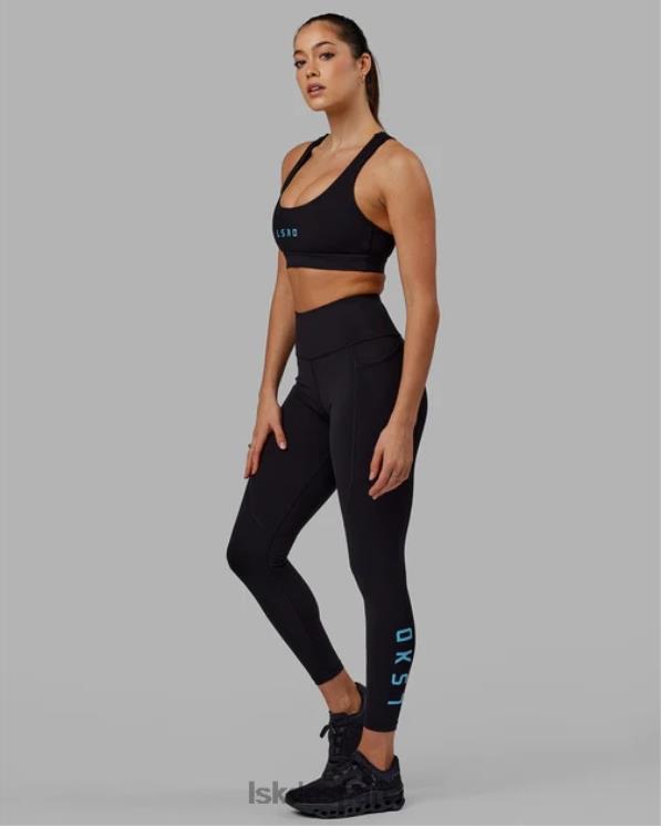 LSKD mujer legging largo rep - negro-azul celeste 8T6NZ593 vestir