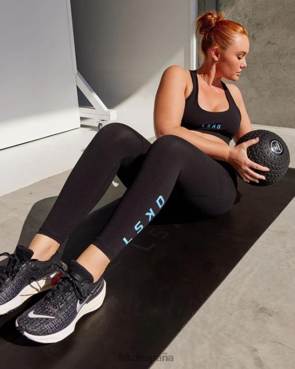 LSKD mujer legging largo rep - negro-azul celeste 8T6NZ593 vestir