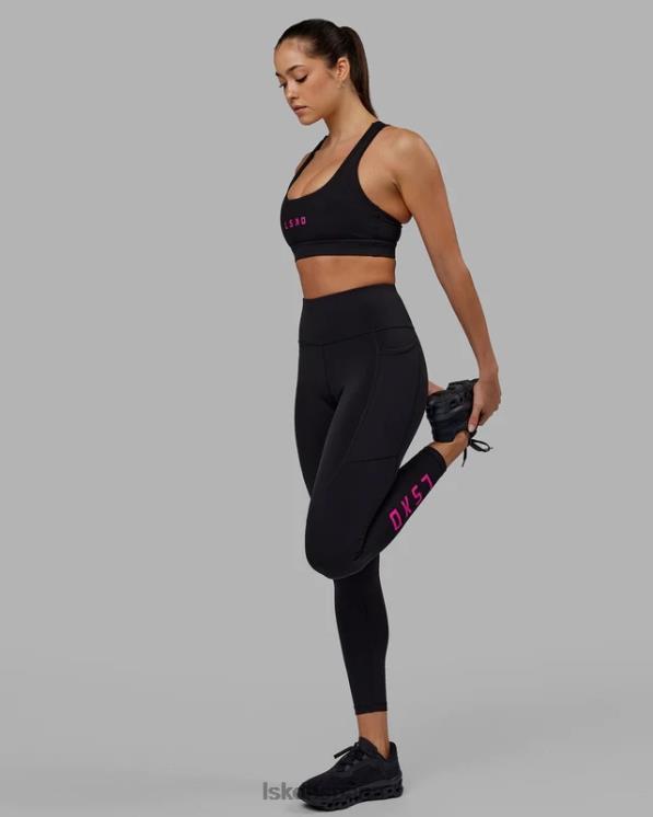 LSKD mujer legging largo rep - negro-magenta neón 8T6NZ614 vestir