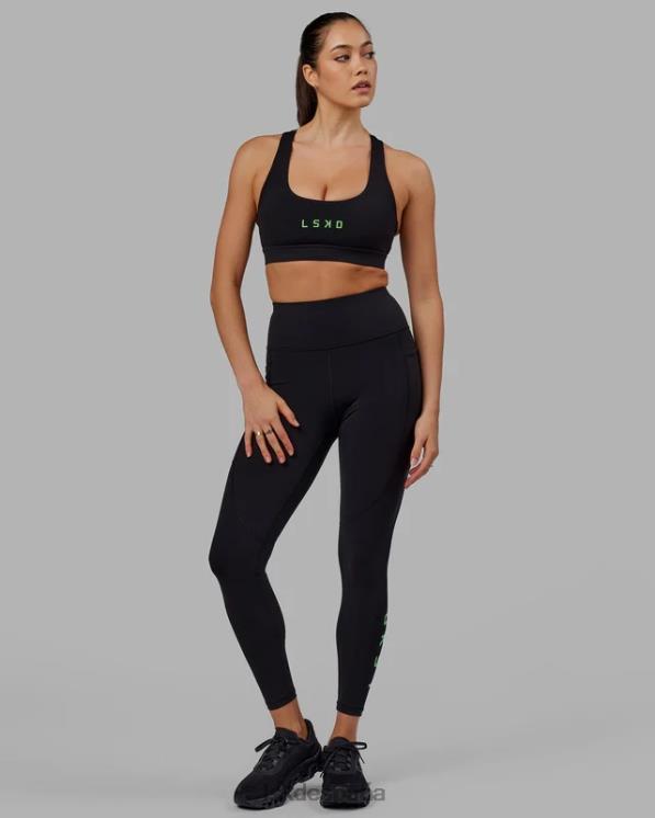 LSKD mujer legging largo rep - negro-manzana menta 8T6NZ620 vestir