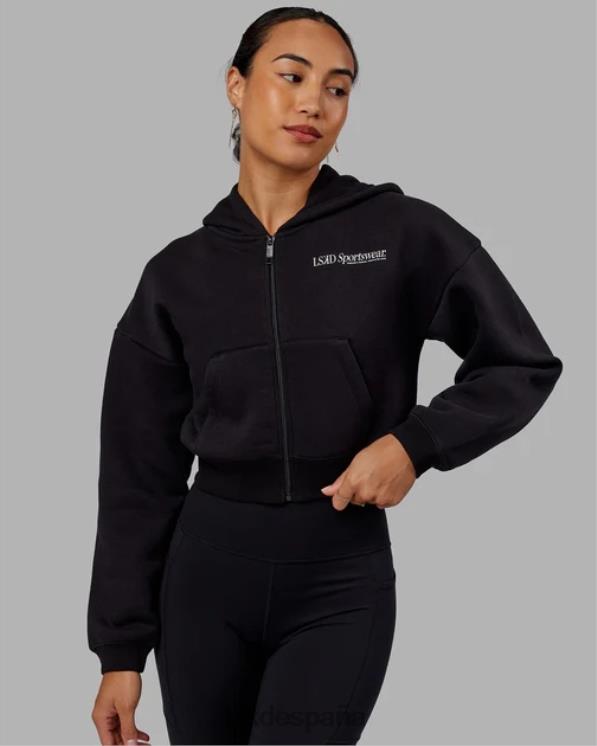 LSKD mujer Sudadera con capucha corta Motion - Negro 8T6NZ376 vestir