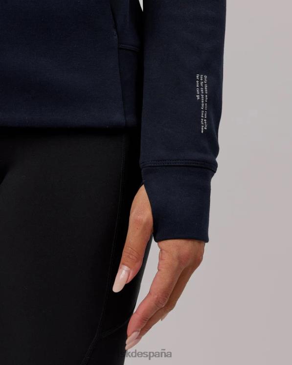 LSKD mujer Sudadera con capucha y cremallera de forro polar forjado de atleta - azul marino oscuro 8T6NZ371 vestir