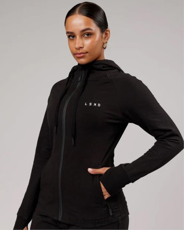 LSKD mujer Sudadera con capucha y cremallera pb - tono negro 8T6NZ359 vestir