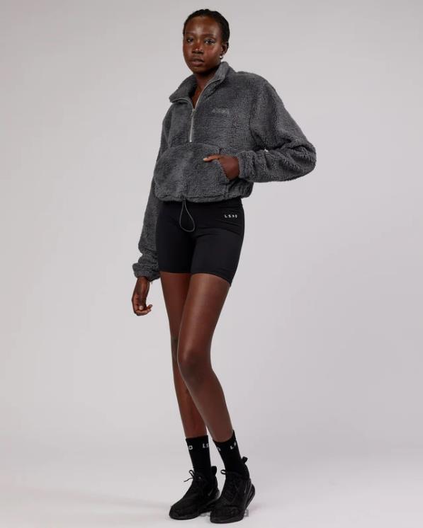 LSKD mujer tripulación sherpa - carbón 8T6NZ411 vestir