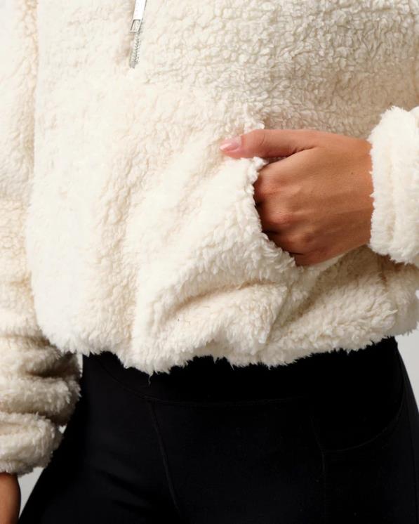 LSKD mujer tripulación sherpa - hueso 8T6NZ412 vestir