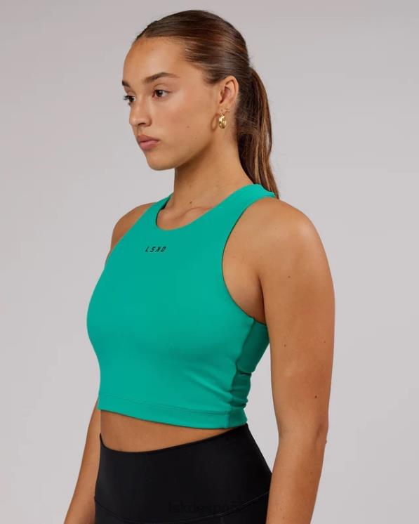 LSKD mujer Camiseta sin mangas con sujetador de estante Status Active - Hyper Teal 8T6NZ185 vestir