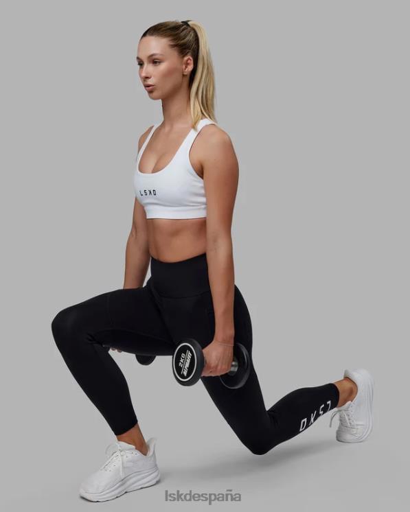 LSKD mujer Sujetador deportivo rep con logo pequeño - blanco-negro 8T6NZ32 vestir