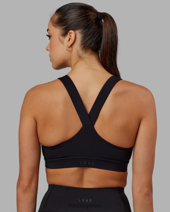 LSKD mujer Sujetador deportivo rep con logo pequeño - negro-magenta neón 8T6NZ34 vestir