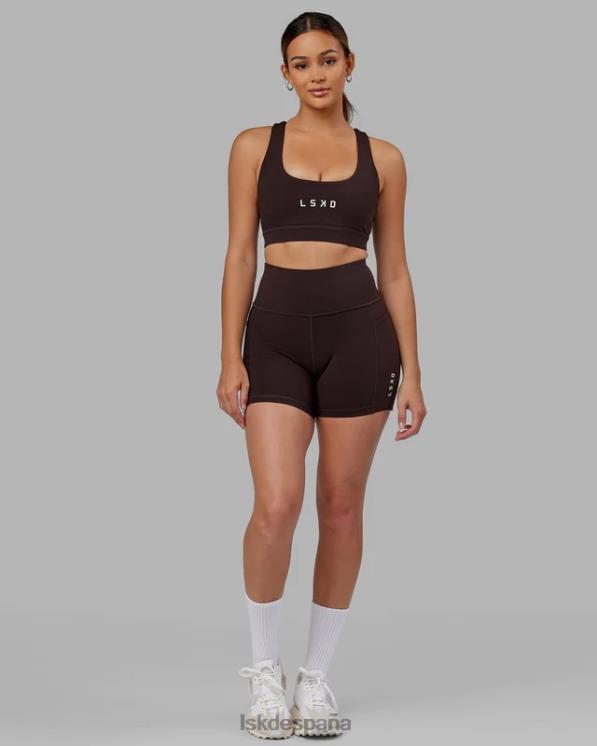 LSKD mujer Sujetador deportivo rep con logo pequeño - nogal oscuro 8T6NZ42 vestir