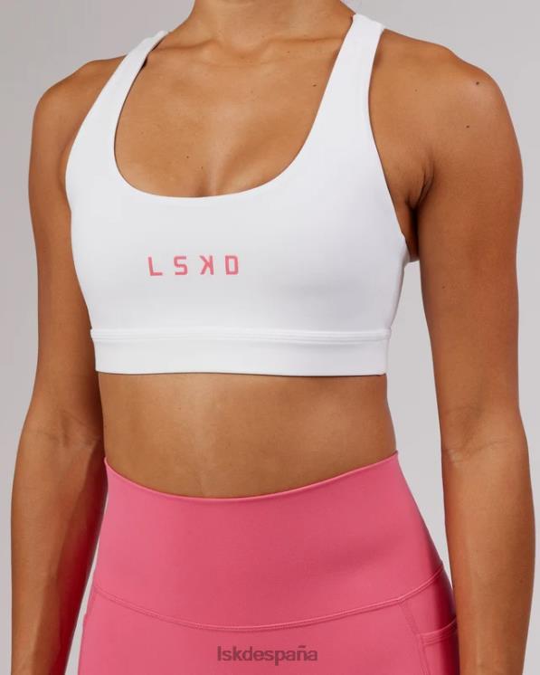 LSKD mujer Sujetador deportivo rep con logo pequeño - white-flamingo 8T6NZ83 vestir