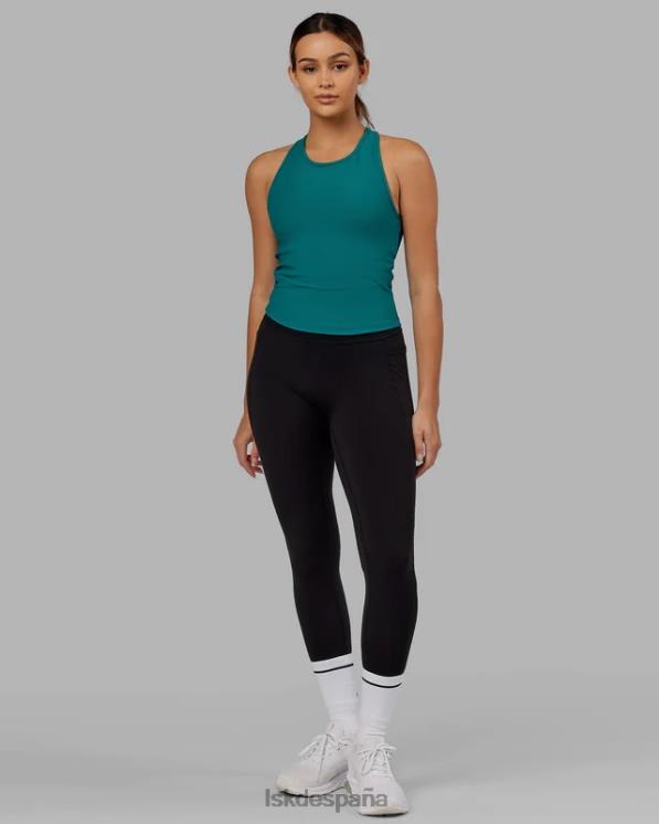 LSKD mujer Sujetador sin mangas de alto rendimiento con estante de canalé - verde mar 8T6NZ148 vestir