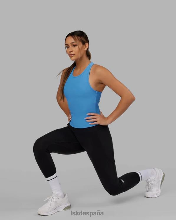 LSKD mujer Sujetador sin mangas de rendimiento con estante de canalé - azul azure 8T6NZ149 vestir