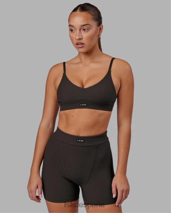 LSKD mujer bralette de canalé vitalize - nogal oscuro 8T6NZ1 vestir
