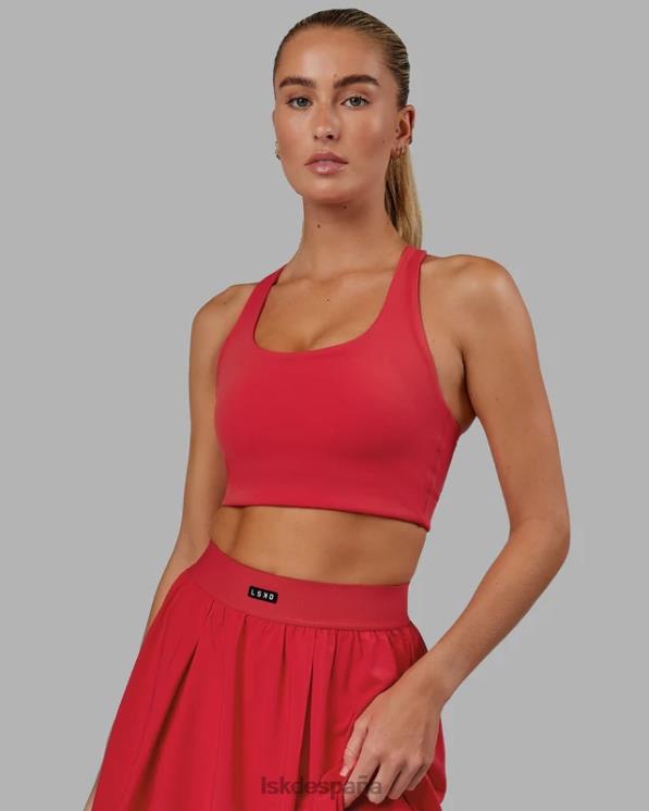 LSKD mujer sujetador ace de línea larga - escarlata 8T6NZ50 vestir