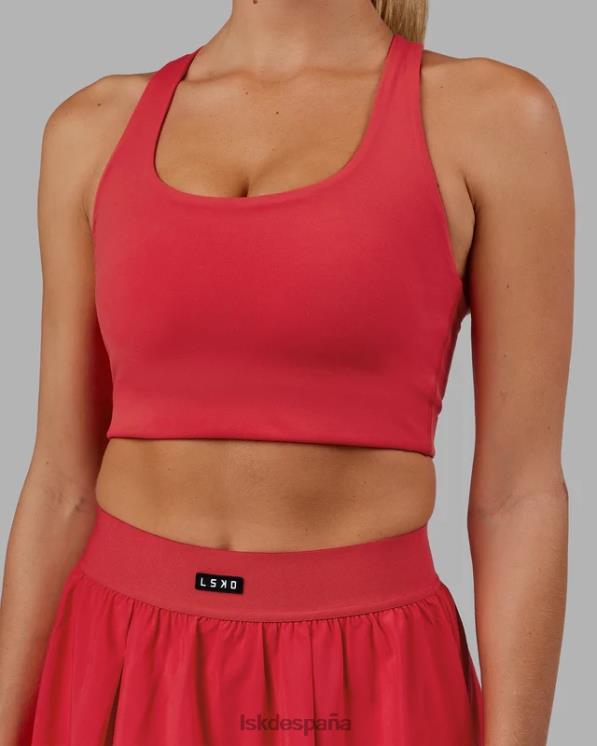 LSKD mujer sujetador ace de línea larga - escarlata 8T6NZ50 vestir