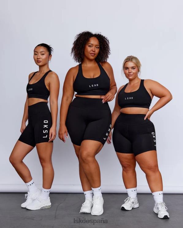 LSKD mujer sujetador deportivo rep con logo pequeño - negro-blanco 8T6NZ29 vestir