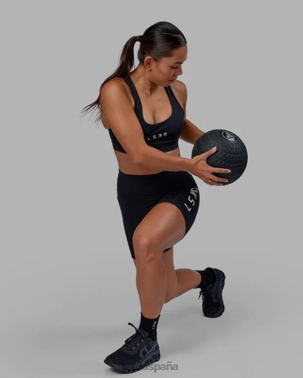 LSKD mujer sujetador deportivo rep con logo pequeño - negro-blanco 8T6NZ29 vestir