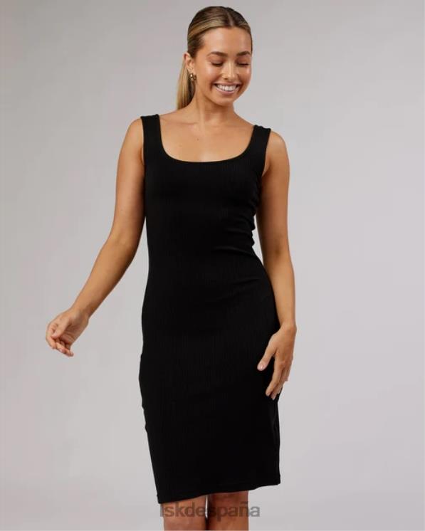 LSKD mujer vestido de canalé rory - negro 8T6NZ505 vestir
