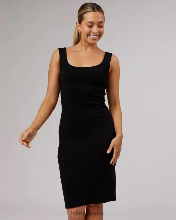 LSKD mujer vestido de canalé rory - negro 8T6NZ505 vestir