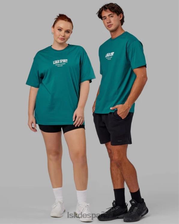 LSKD unisexo Camiseta estándar pesada de gran tamaño - Deep Lake 8T6NZ322 vestir