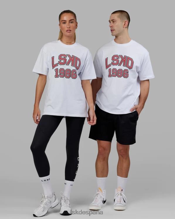LSKD unisexo Camiseta extragrande Alumni Heavyweight - blanco-rojo 8T6NZ330 vestir