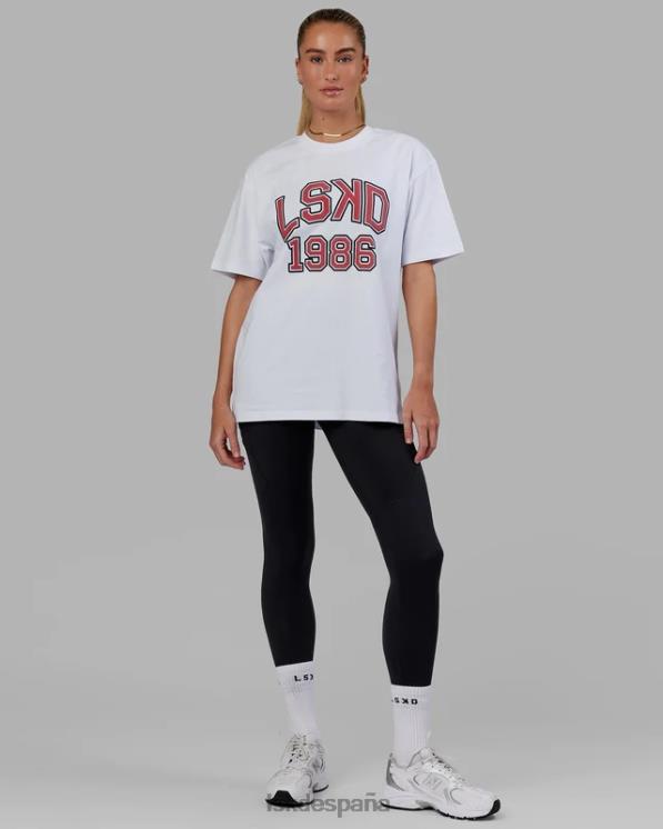 LSKD unisexo Camiseta extragrande Alumni Heavyweight - blanco-rojo 8T6NZ330 vestir