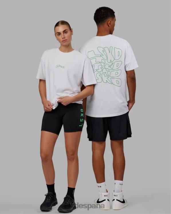 LSKD unisexo Camiseta extragrande Mad Happy Heavyweight - Blanco 8T6NZ262 vestir