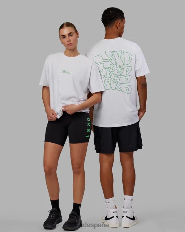 LSKD unisexo Camiseta extragrande Mad Happy Heavyweight - Blanco 8T6NZ262 vestir