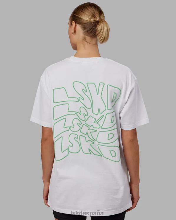 LSKD unisexo Camiseta extragrande Mad Happy Heavyweight - Blanco 8T6NZ262 vestir