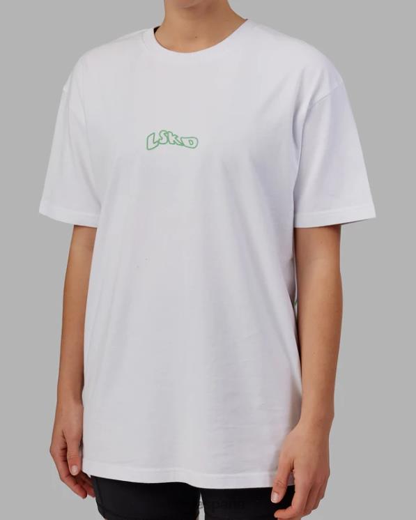 LSKD unisexo Camiseta extragrande Mad Happy Heavyweight - Blanco 8T6NZ262 vestir