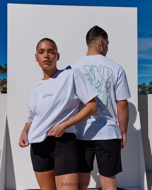 LSKD unisexo Camiseta extragrande Mad Happy Heavyweight - Blanco 8T6NZ262 vestir