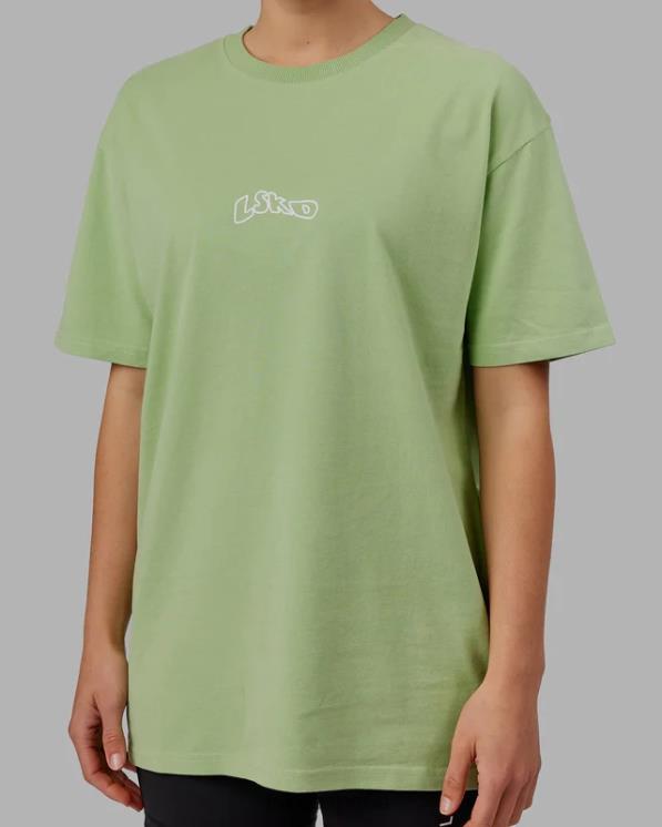 LSKD unisexo Camiseta extragrande Mad Happy Heavyweight - higo verde 8T6NZ256 vestir