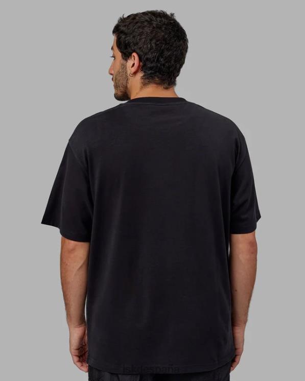 LSKD unisexo Camiseta extragrande Radiate Heavyweight - Negro 8T6NZ243 vestir