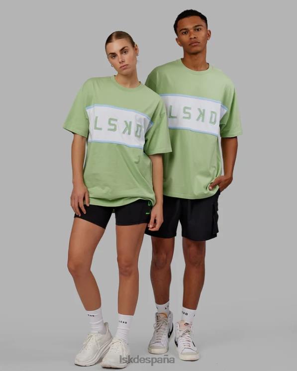 LSKD unisexo Camiseta extragrande alineada de peso pesado - higo verde 8T6NZ248 vestir