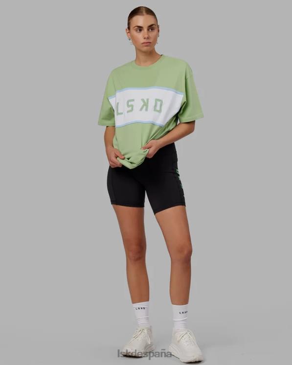 LSKD unisexo Camiseta extragrande alineada de peso pesado - higo verde 8T6NZ248 vestir